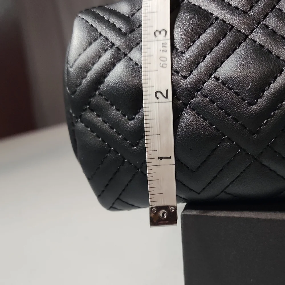 Trina Turk Black Quilted Cosmetic Bag